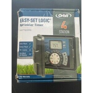 Orbit Easy-Set Logic 4-Station Indoor Sprinkler Timer – Simple Programming